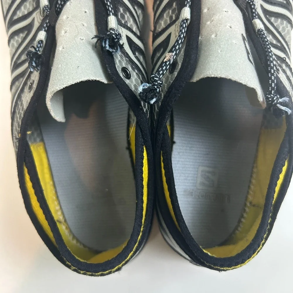 Salomon Tech Amphib 4 Mens Size 11 Grey Yellow Water Trail Shoes 416884